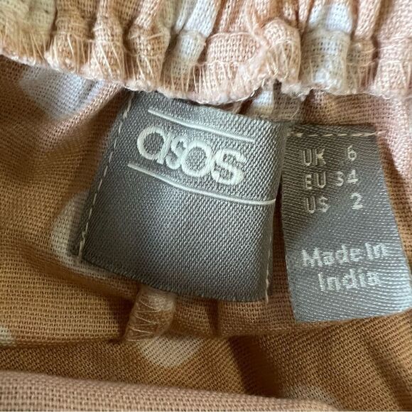 ASOS "Pretty Woman" Peach Polka‎ Dot Halter Dress  -- 2 - Picture 10 of 12